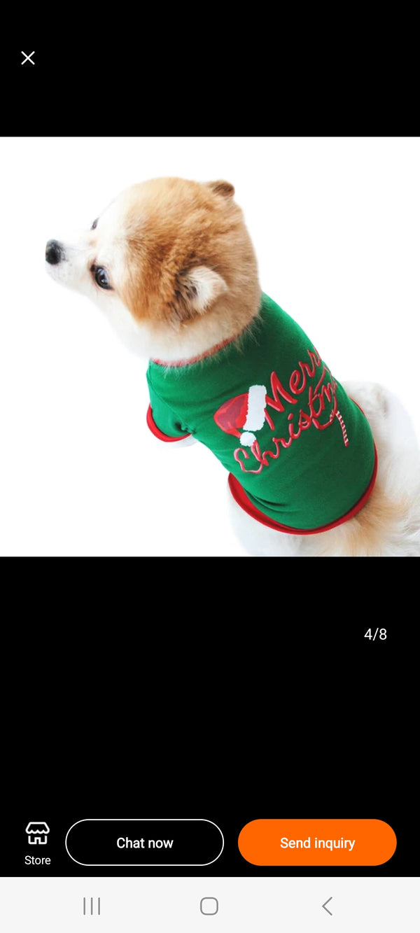 Merry Christmas Holiday Dog Shirt