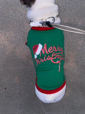 Merry Christmas Holiday Dog Shirt